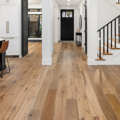 hardwood floor installation in a house